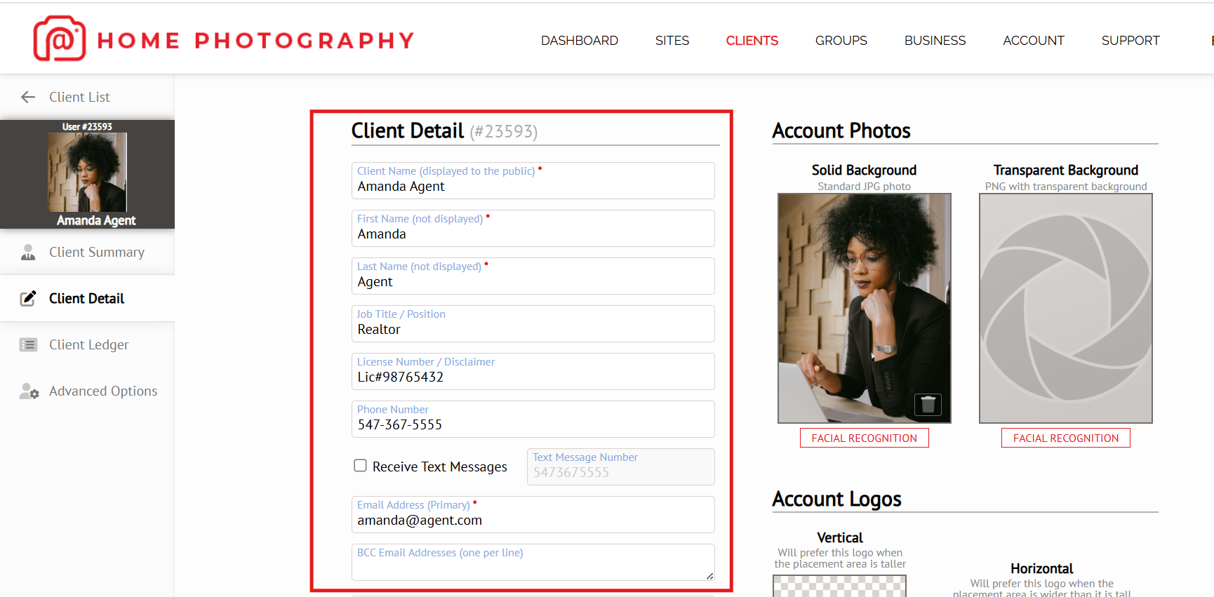 Creating a New Client Account – HDPhotoHub